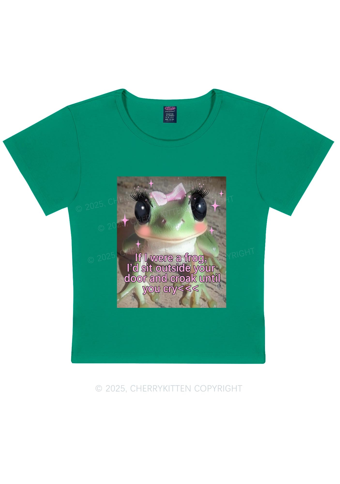 If I Were Frog Y2K Baby Tee Cherrykitten