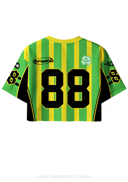 Custom Zero Percent Irish St Patricks Y2K Crop Sport Jersey Shirts Cherrykitten