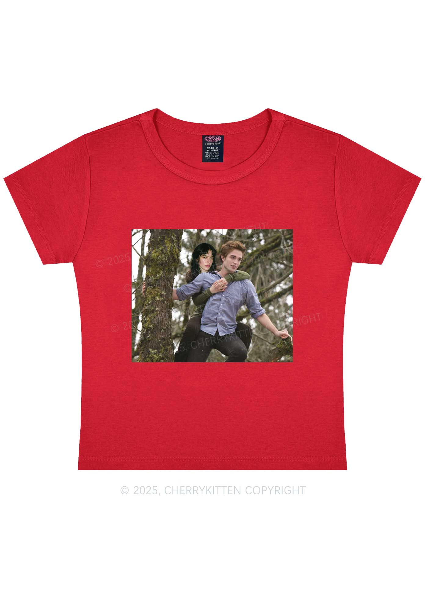 Custom Face Y2K Baby Tee Cherrykitten