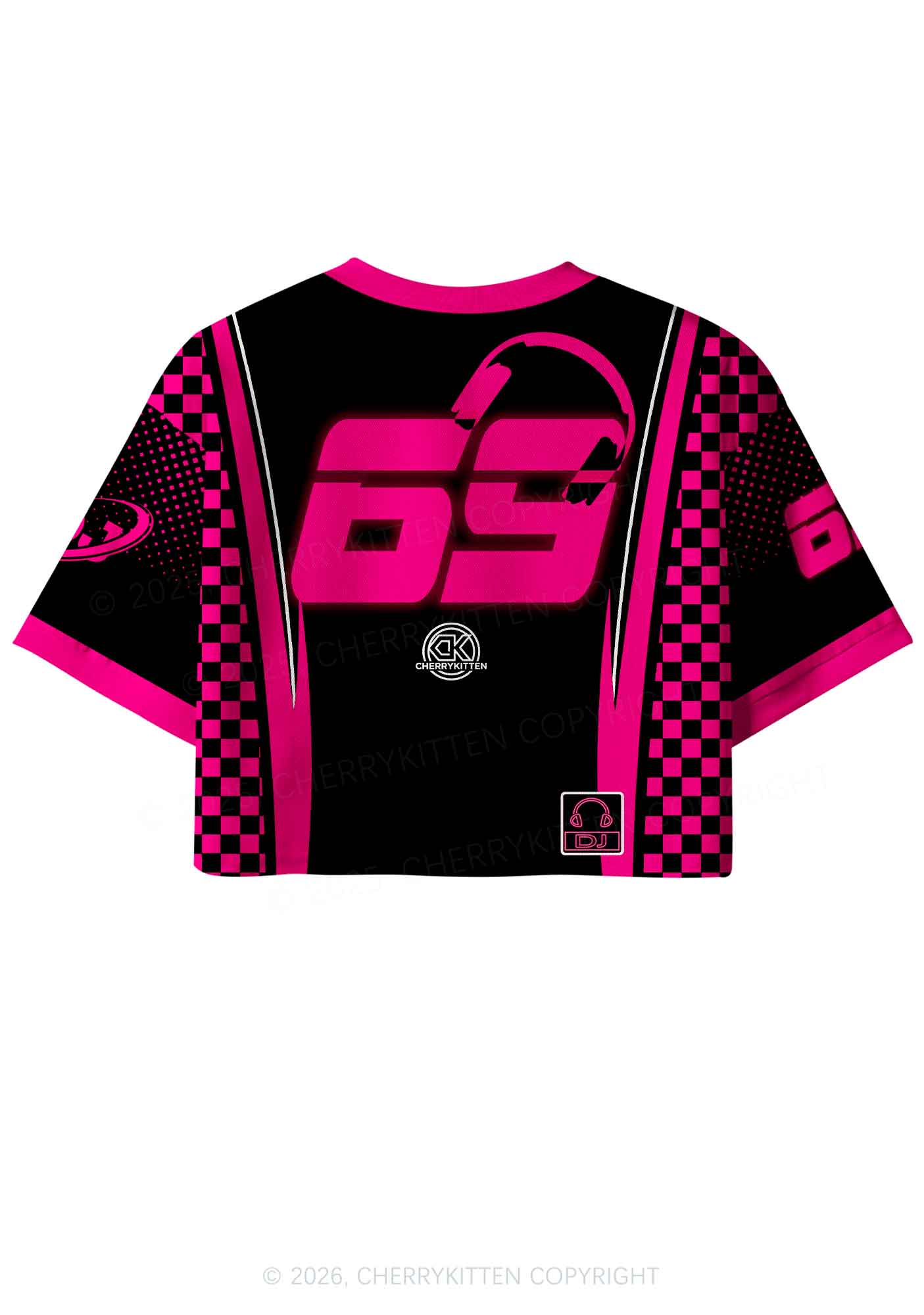 But Daddy He Is A DJ Y2K Crop Sport Jersey Shirts Cherrykitten