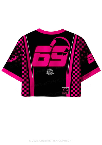 But Daddy He Is A DJ Y2K Crop Sport Jersey Shirts Cherrykitten