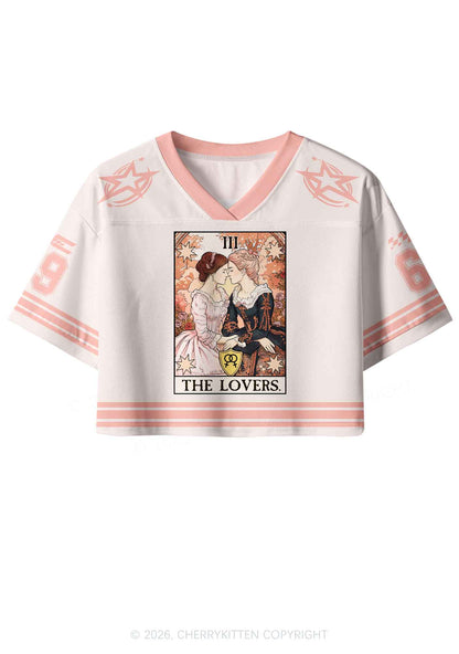 Victorian Rose Lesbian Pride Y2K Crop Sport Jersey Shirts Cherrykitten
