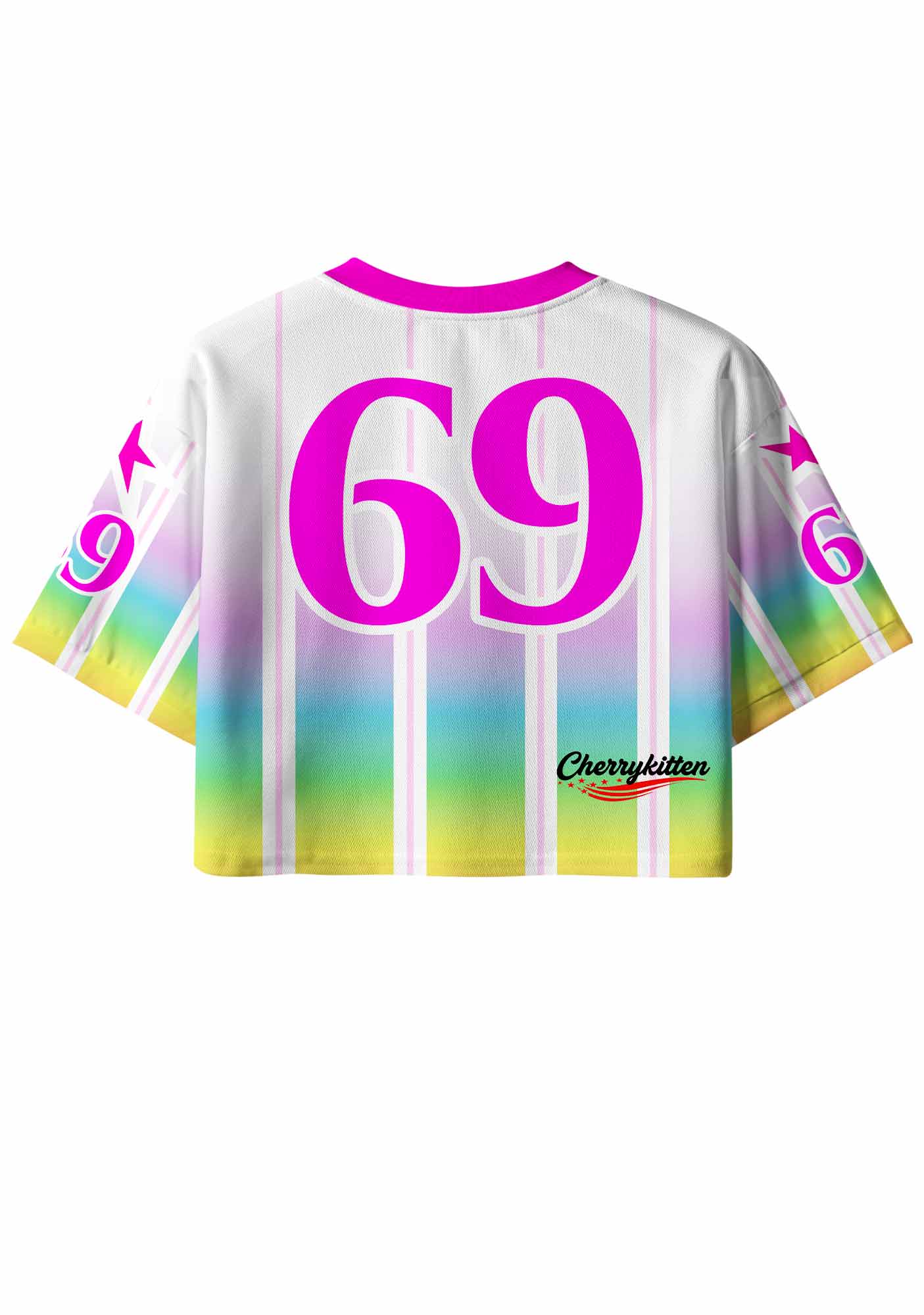 Be Gay Do Crime Rainbow Pride Y2K Crop Sport Jersey Shirts Cherrykitten