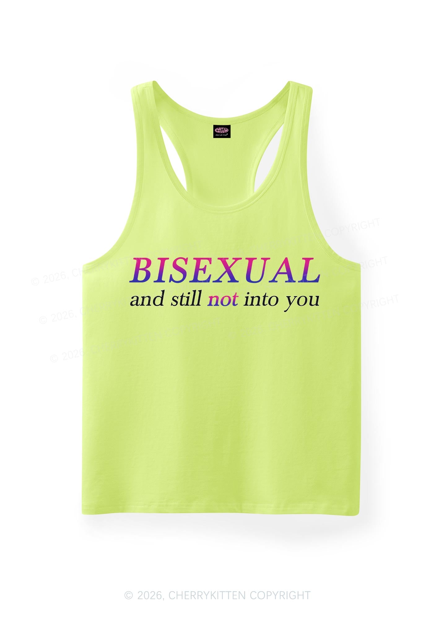 Bisexual And Still Not Into You Pride Y2K Men Racerback Tank Top Cherrykitten