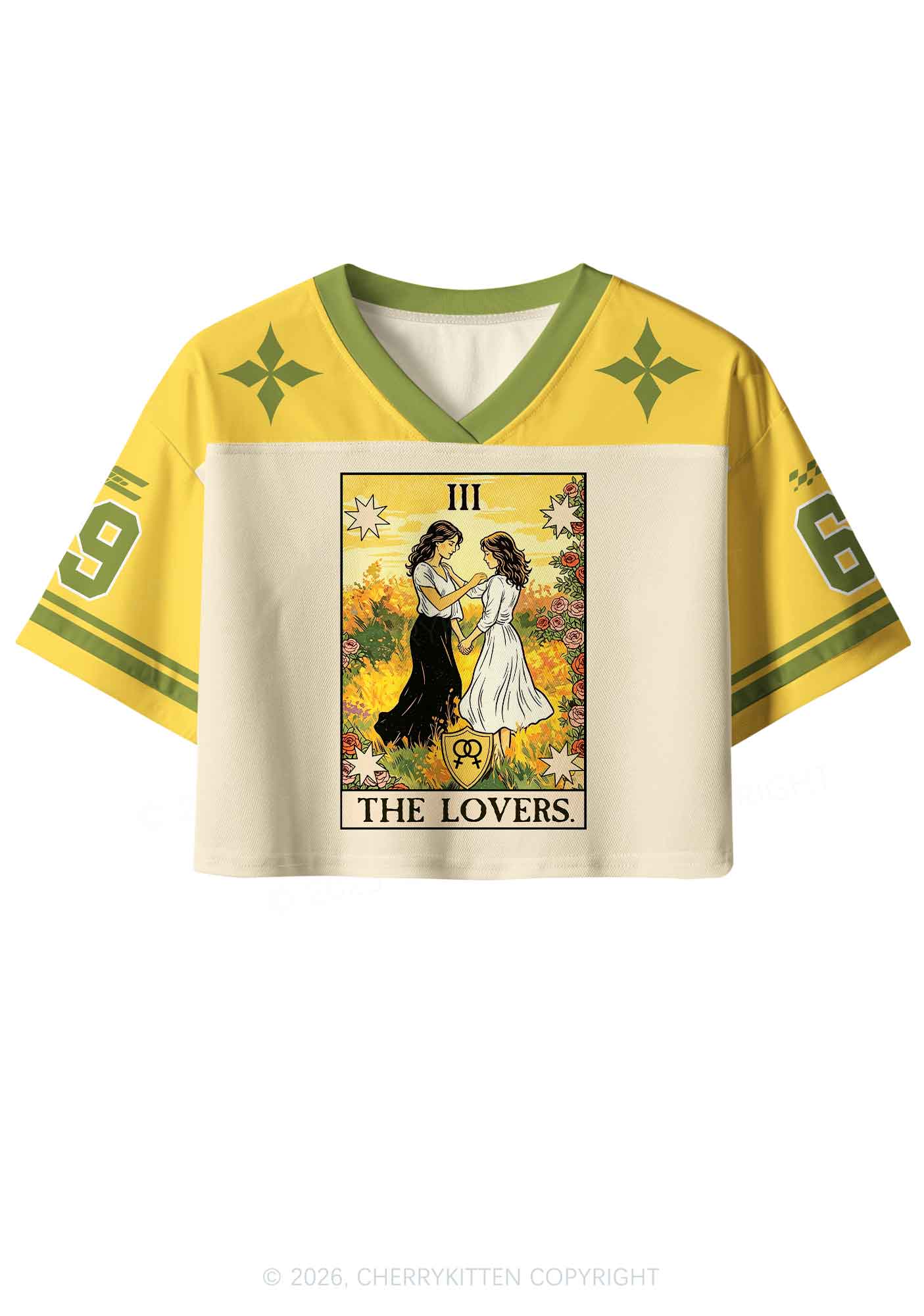Lesbian Couple Dancing Pride Y2K Crop Sport Jersey Shirts Cherrykitten