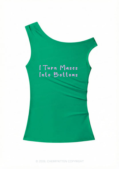 Turn Mascs Into Bottoms Pride Y2K Off Shoulder Tank Top Cherrykitten