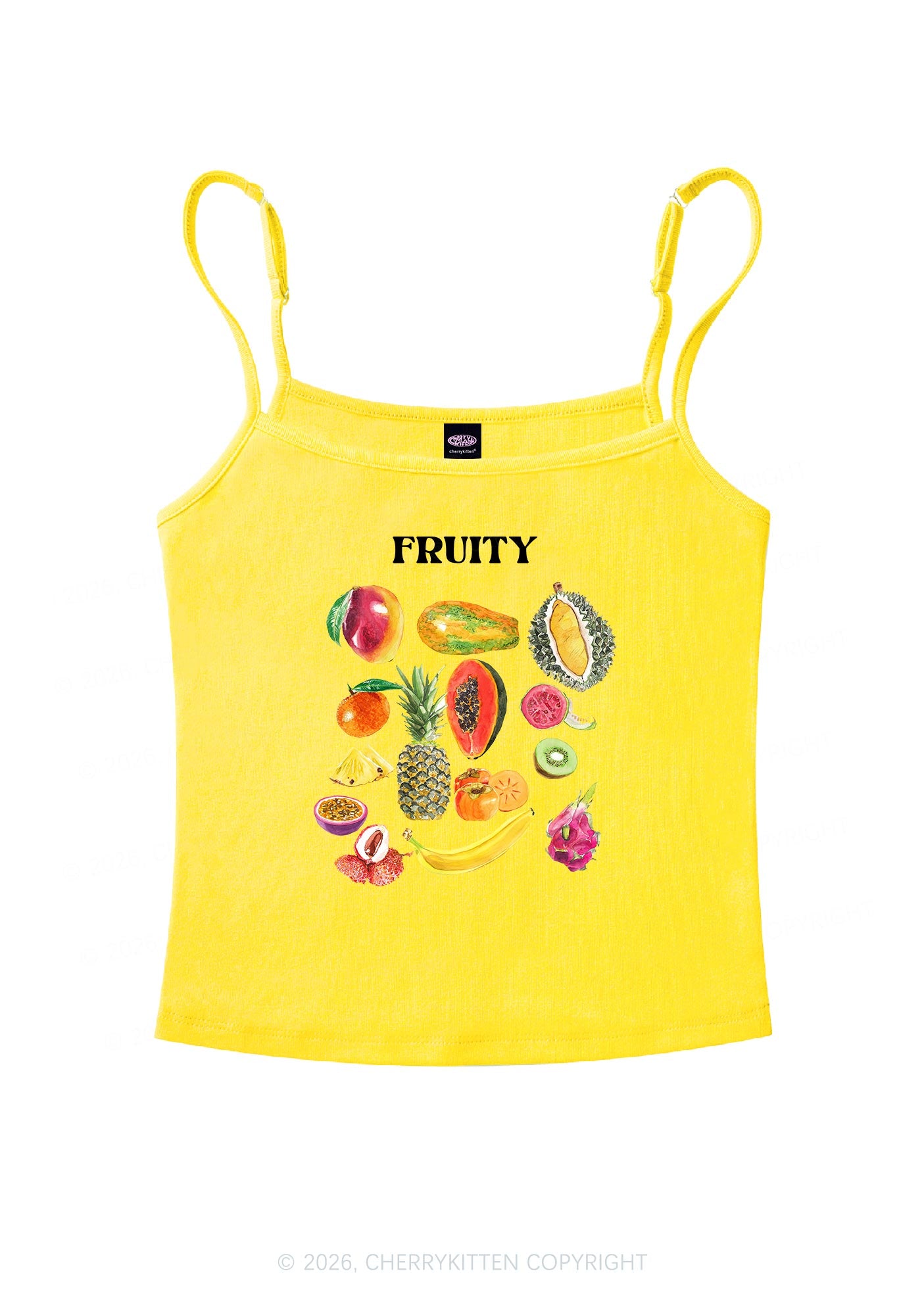 Fruity Pride Y2K Spaghetti Strap Cami Cherrykitten