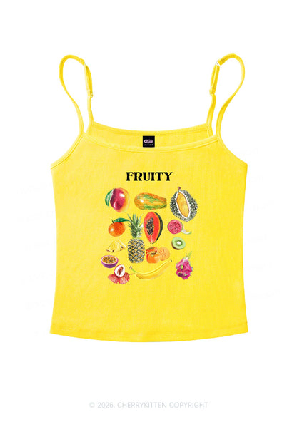 Fruity Pride Y2K Spaghetti Strap Cami Cherrykitten