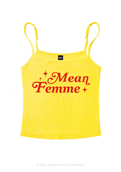 Mean Femme Pride Y2K Spaghetti Strap Cami Cherrykitten