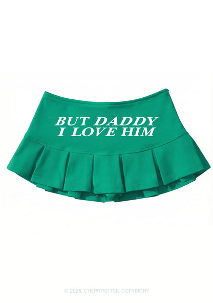 But Daddy I Love Him Pride Y2K Mini Pleated Skirts Cherrykitten