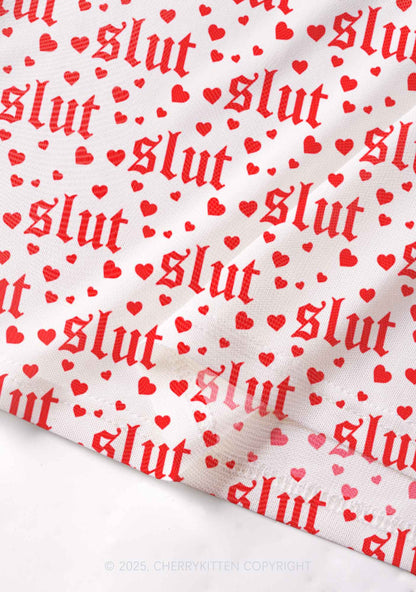 Slxt Red Heart Y2K Mesh Cami Tank Cherrykitten