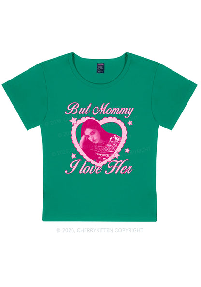 Custom But Mommy I Love Her Y2K Baby Tee Cherrykitten