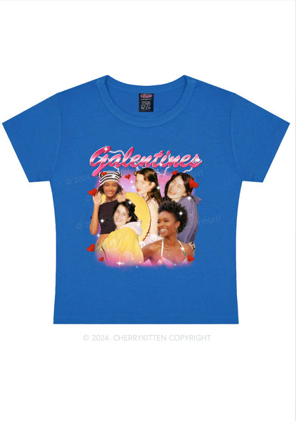 Galentines Custom Portrait Y2K Valentine's Day Baby Tee Cherrykitten