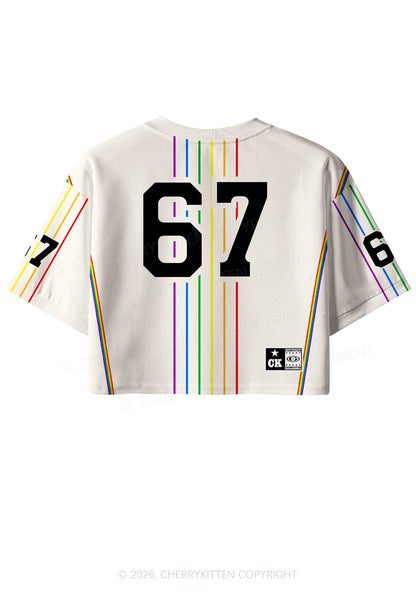 I Suffer From Gay Thoughts Pride Y2K Crop Sport Jersey Shirts Cherrykitten