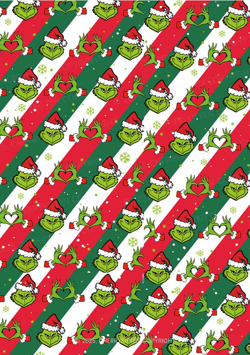 Christmas Red Hand Heart Y2K Fleece Long Sleeve Pajama Set Cherrykitten