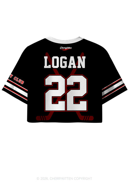 Hockey Player JL Y2K Crop Sport Jersey Shirts Cherrykitten