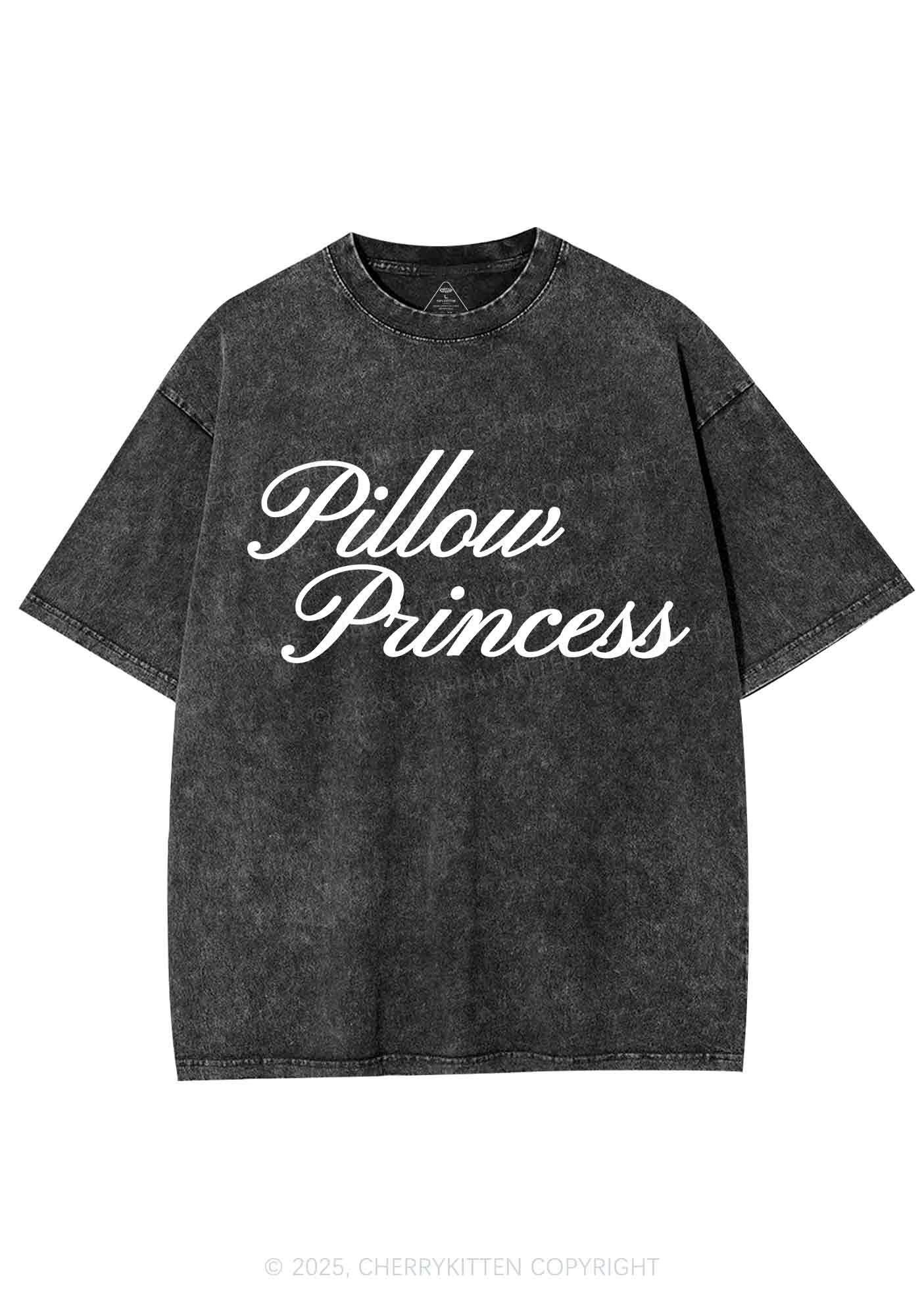 Pillow Princess Y2K Shirts Washed Tee Cherrykitten
