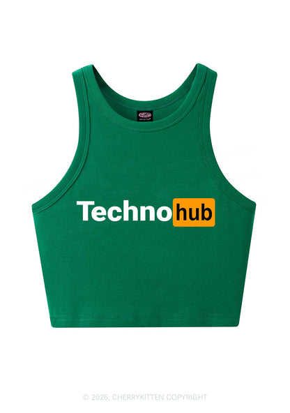 Techno Hub Y2K Crop Tank Top Cherrykitten