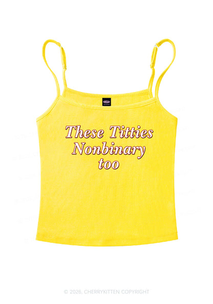 Txtties Nonbinary Too Y2K Spaghetti Strap Cami Cherrykitten