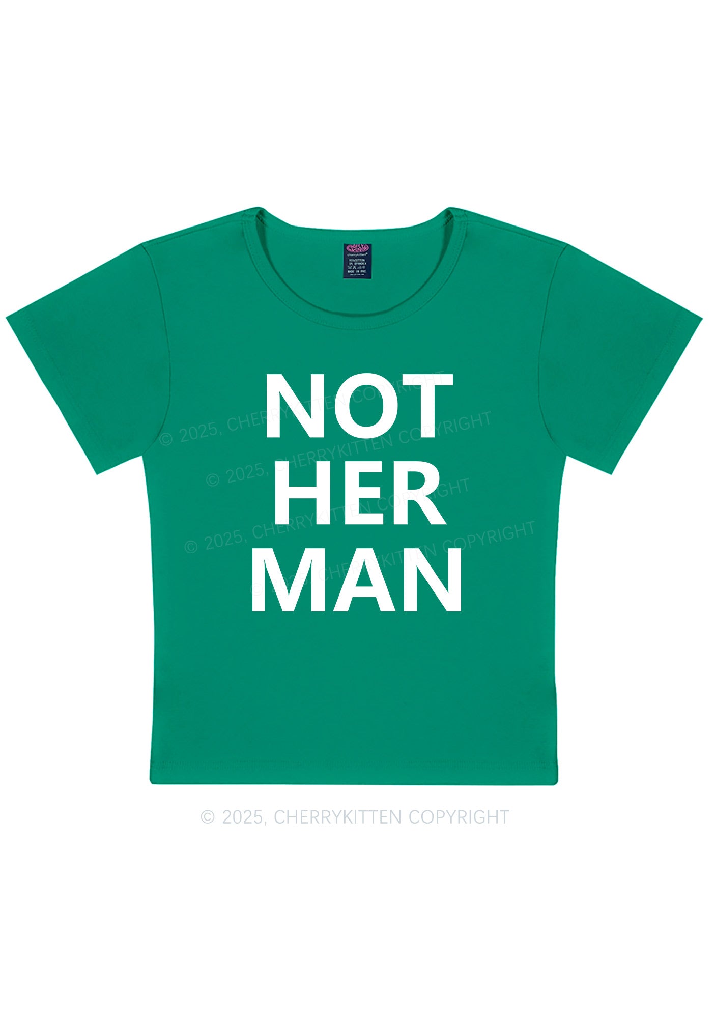 Not Her Man Y2K Baby Tee Cherrykitten