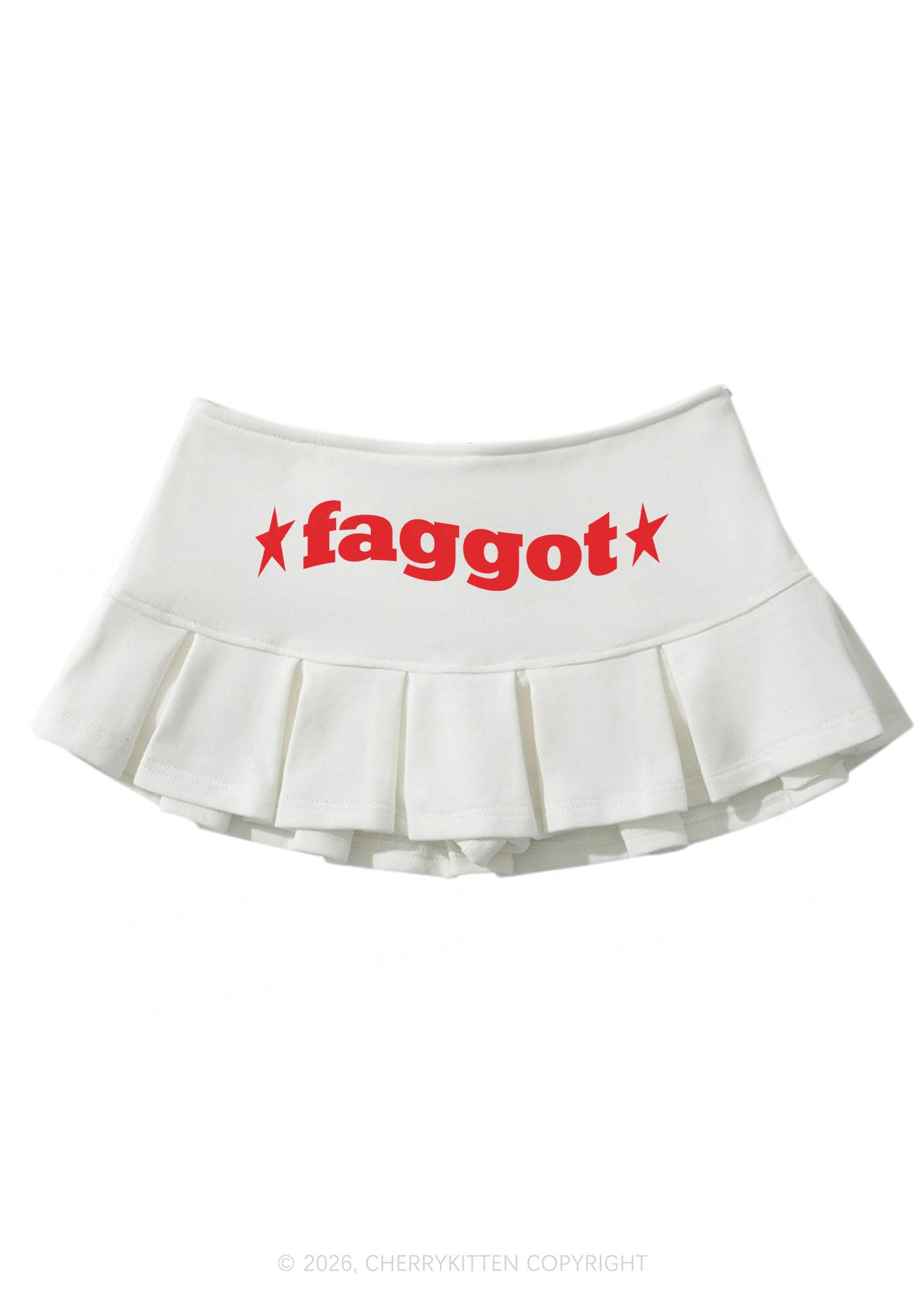 Faggot Star Pride Y2K Mini Pleated Skirts Cherrykitten