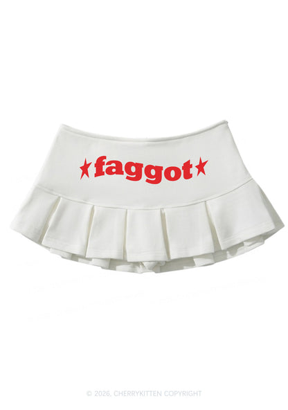 Faggot Star Pride Y2K Mini Pleated Skirts Cherrykitten