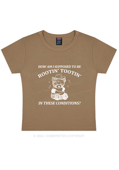 I Supposed To Be Rootin' Tootin' Y2K Baby Tee
