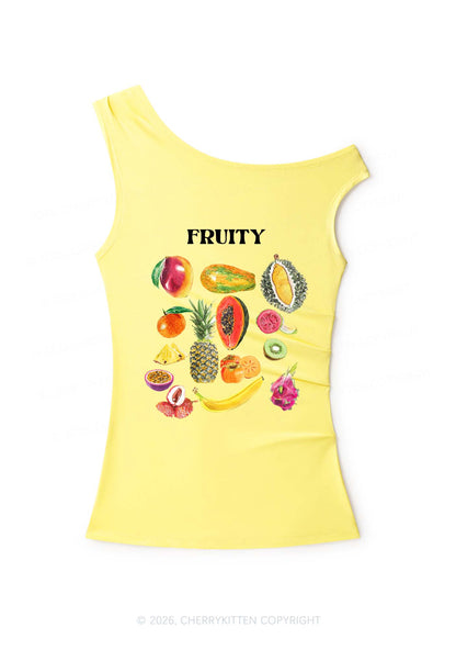 Fruity Y2K Off Shoulder Tank Top Cherrykitten