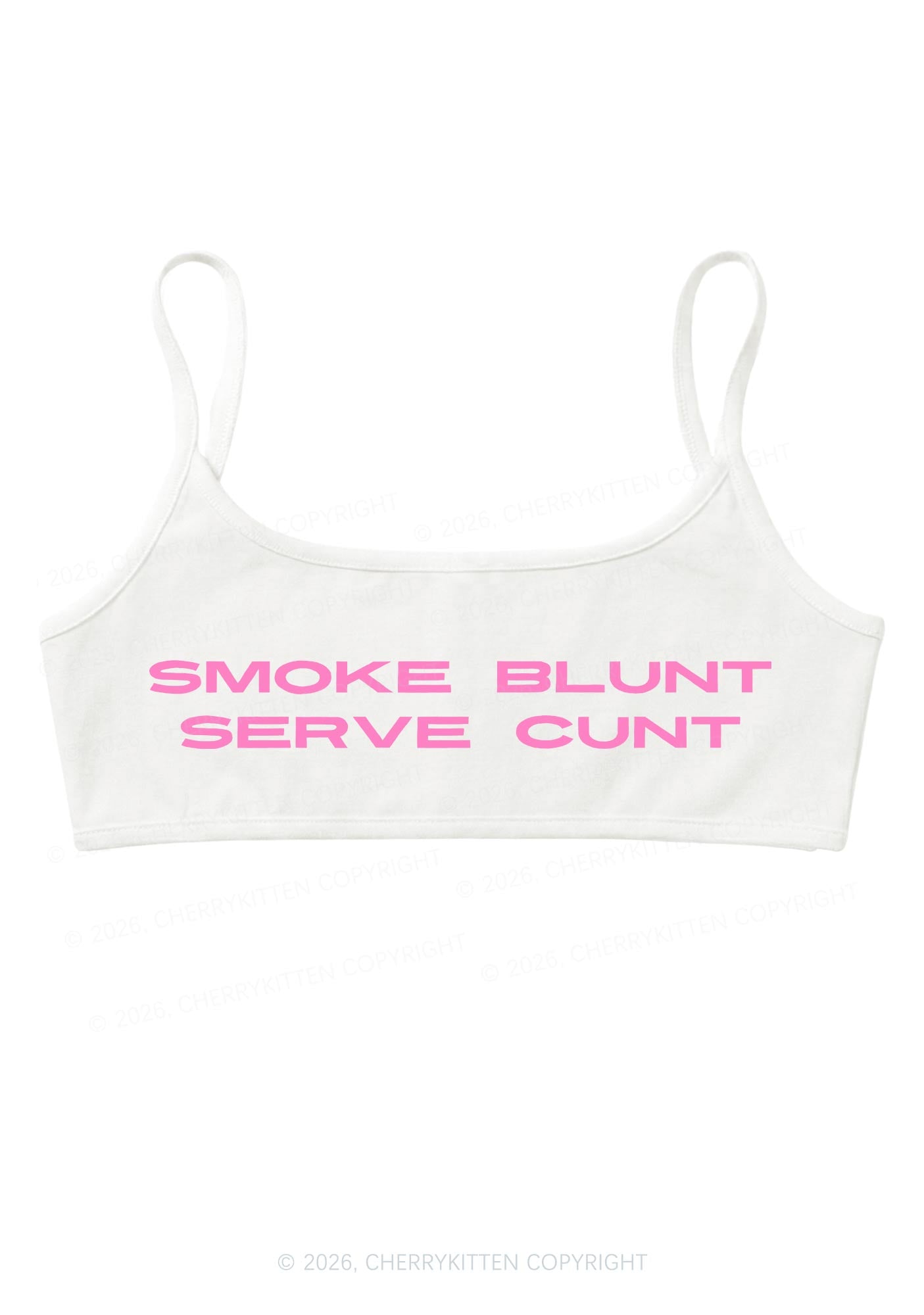 Smoke Blunt Y2K Super Crop Cami Cherrykitten