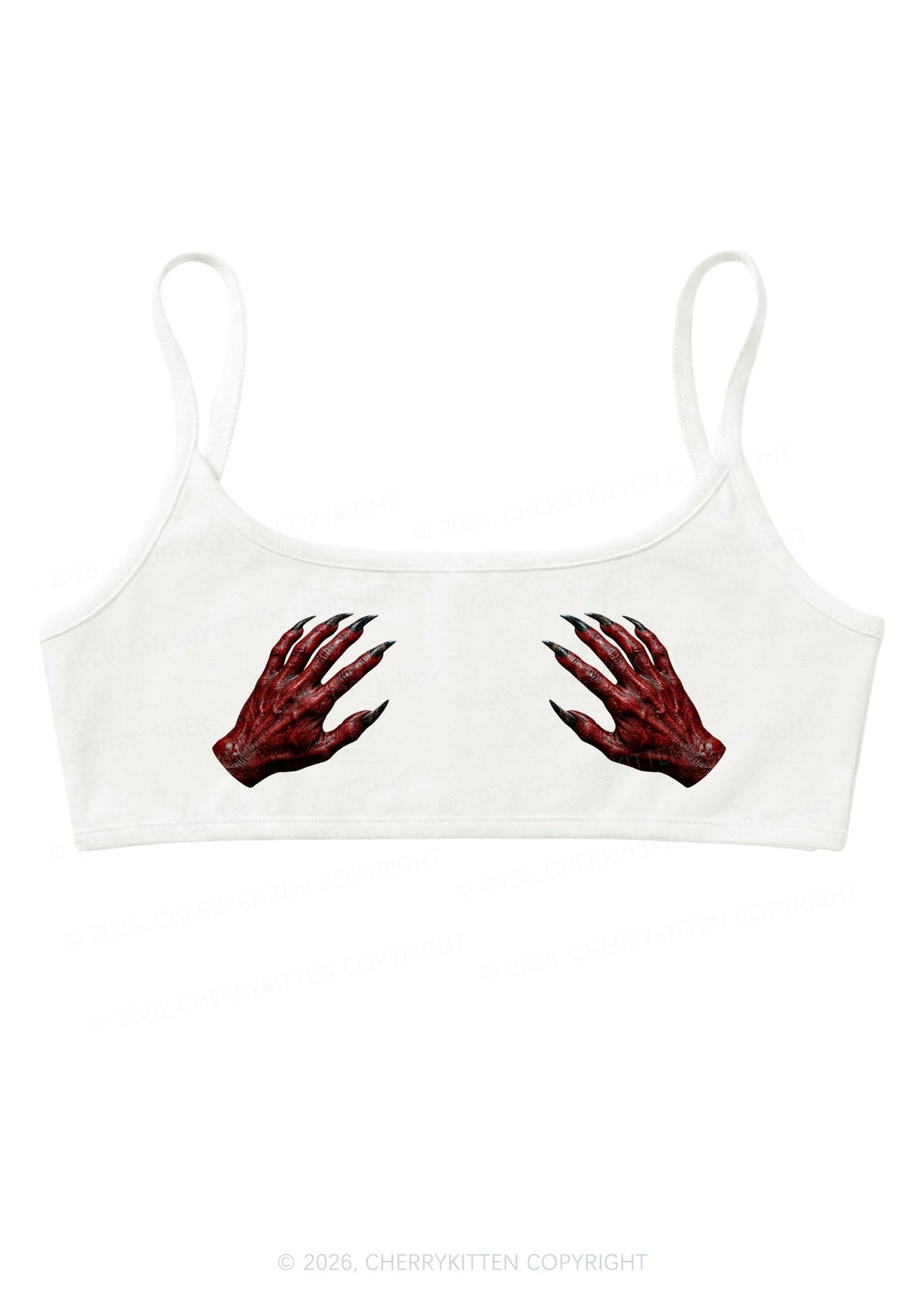 Satan Hands Y2K Super Crop Cami Cherrykitten