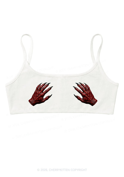 Satan Hands Y2K Super Crop Cami Cherrykitten