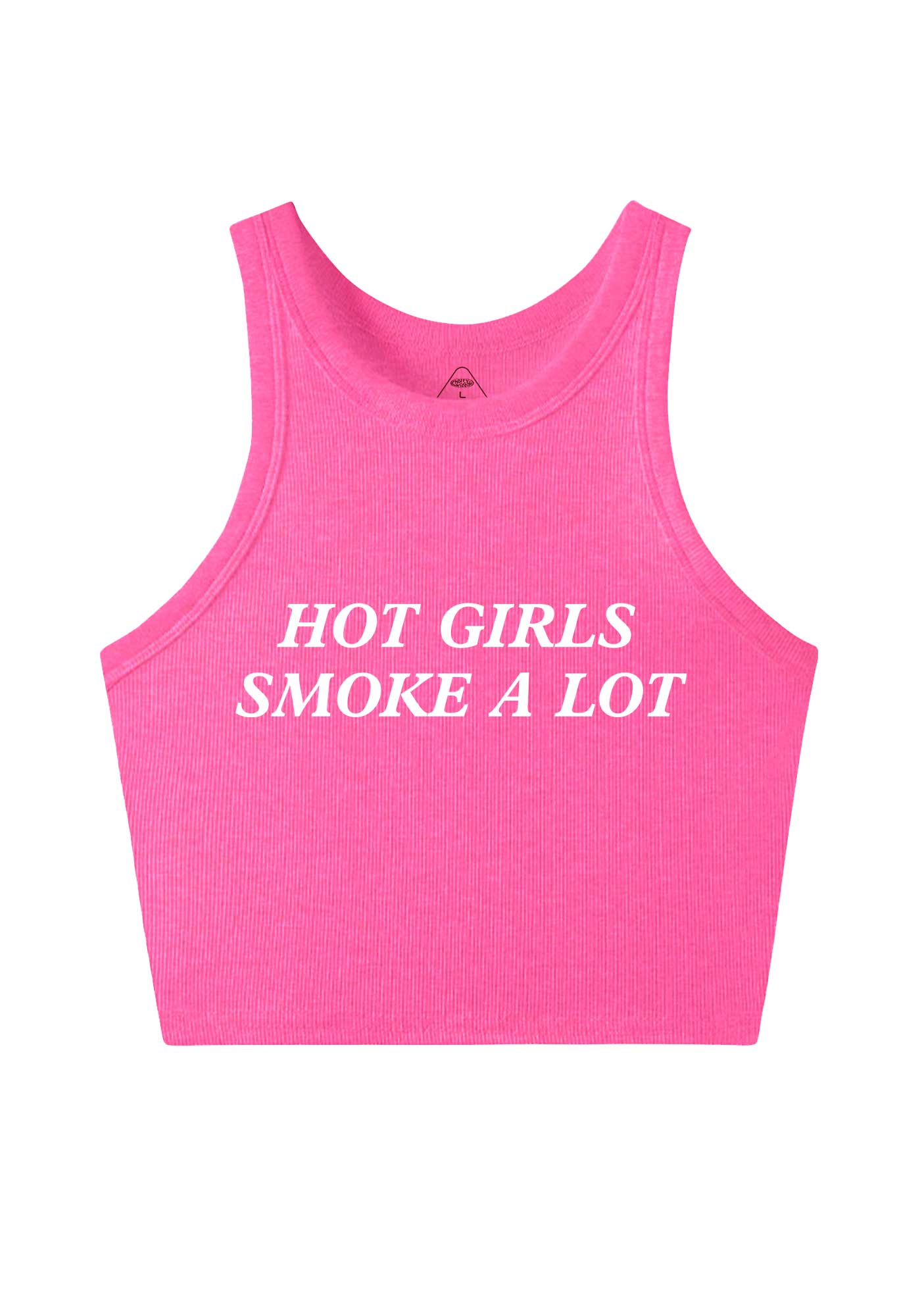 Hot Girls Smoke A Lot Y2K Crop Tank Top Cherrykitten