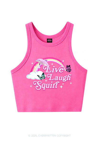 Live Laugh Squirt Y2K Crop Tank Top Cherrykitten