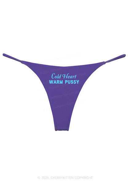 Cold Heart Warm Puxxy Y2K Bikini String Thong Cherrykitten
