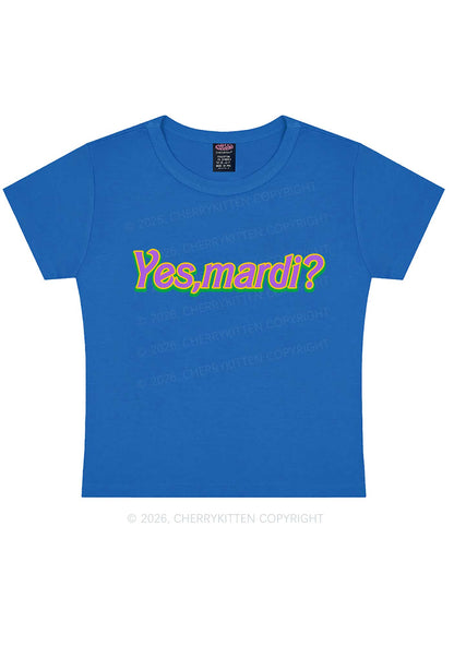 Yes Mardi Y2K Baby Tee Cherrykitten