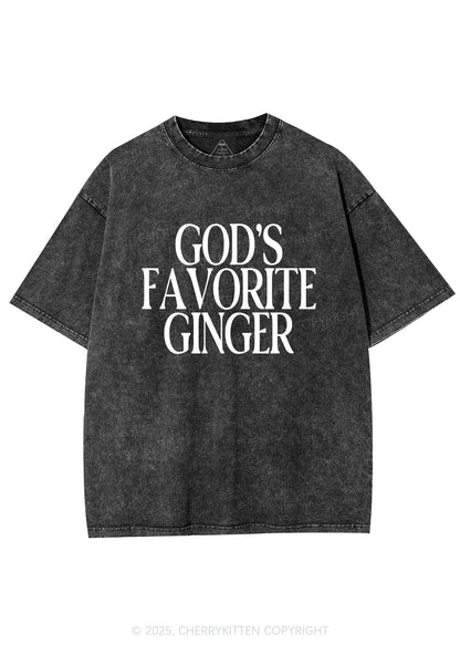 Gods Favorite Ginger Y2K Shirts Washed Tee Cherrykitten