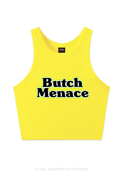 Butch Menace Pride Y2K Crop Tank Top Cherrykitten