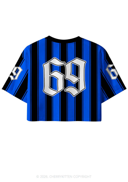 Overworked And Underfxxked Y2K Crop Sport Jersey Shirts Cherrykitten