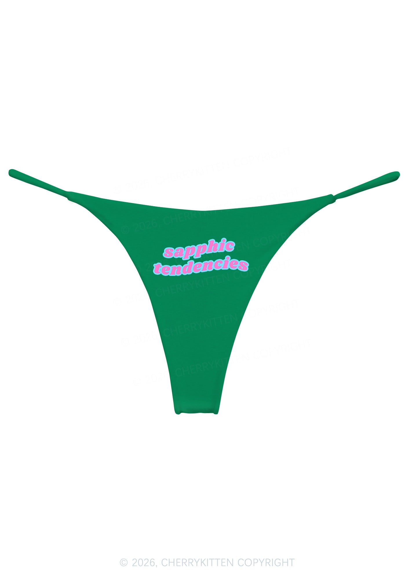 Sapphic Tendencies Pride Y2K Bikini String Thong Cherrykitten