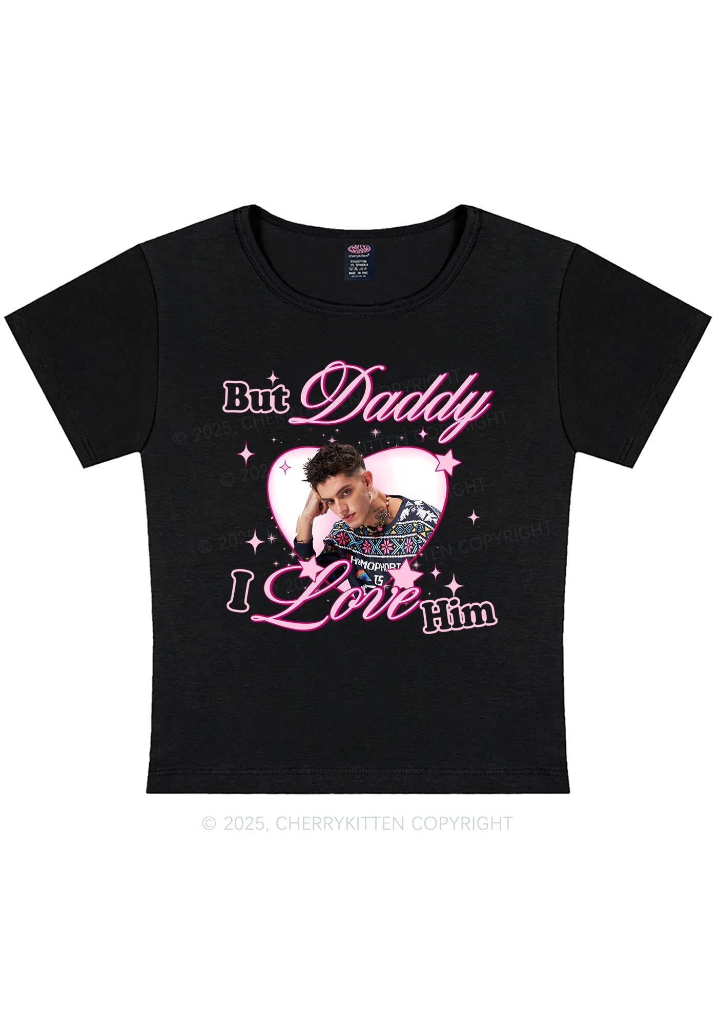 Custom But Daddy I Love Y2K Baby Tee Cherrykitten