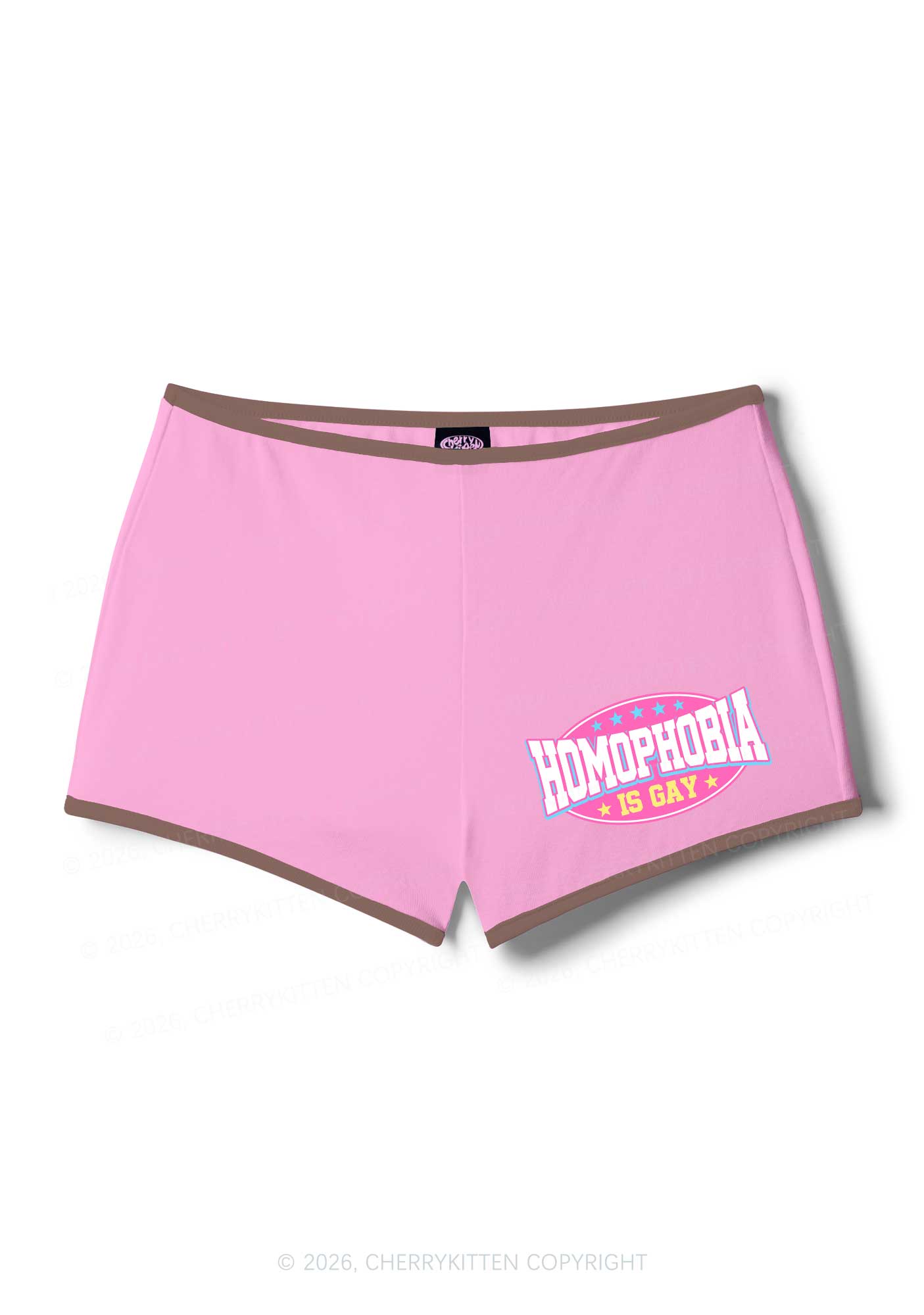 Homophobia Is Gay Pride Y2K Booty Shorts Cherrykitten