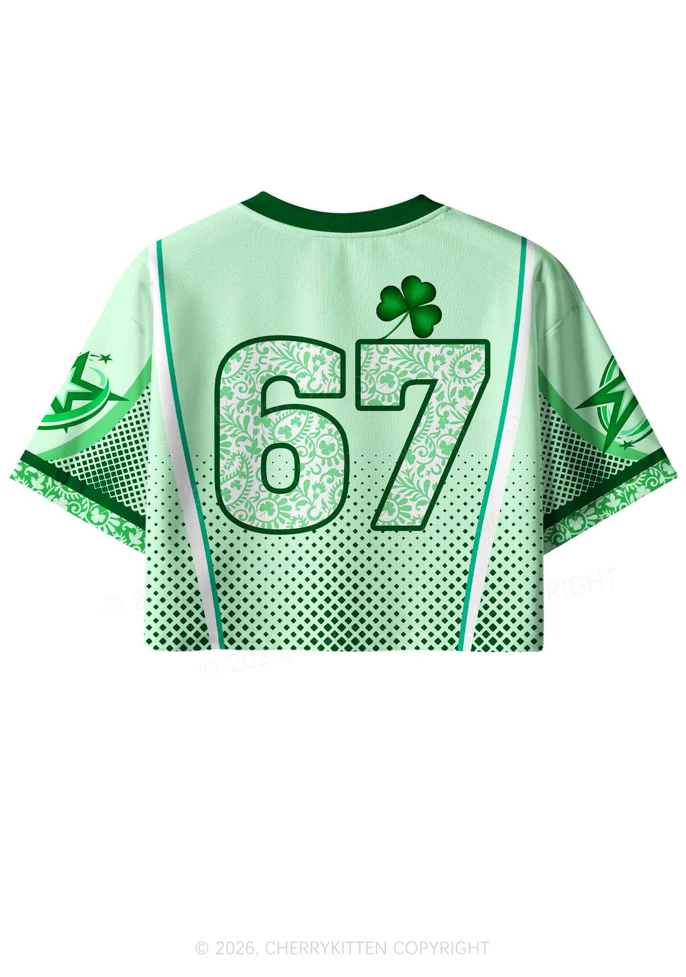 Custom Drink Up Bxxches St Patricks Y2K Crop Sport Jersey Shirts Cherrykitten