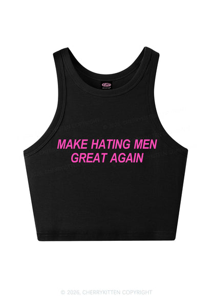 Make Hating Men Great Again Y2K Crop Tank Top Cherrykitten