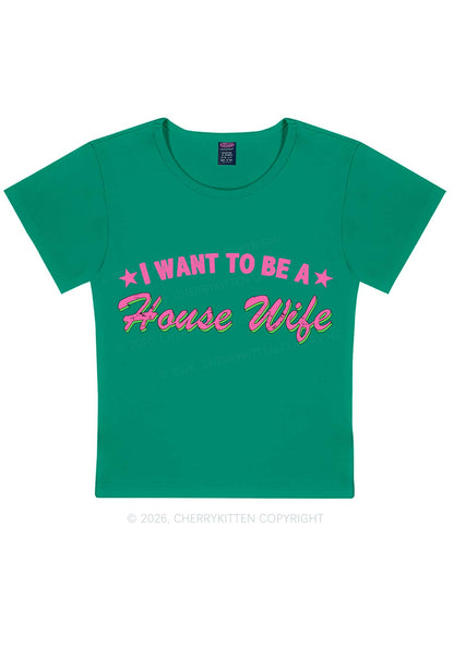 I Want To Be House Wife Y2K Baby Tee Cherrykitten