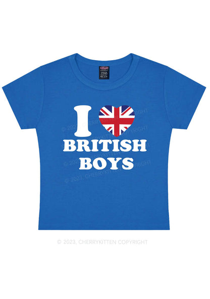 I Love British Boys Y2K Baby Tee Cherrykitten