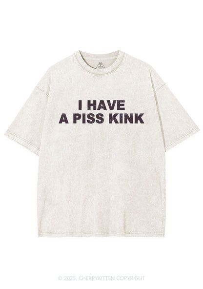 Piss Kink Y2K Shirts Washed Tee Cherrykitten