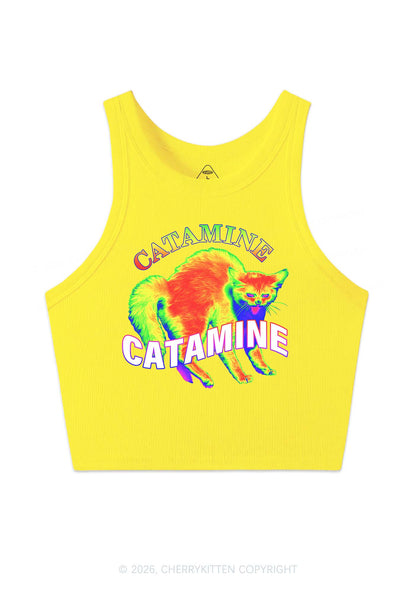 Thermal Cat Y2K Crop Tank Top Cherrykitten