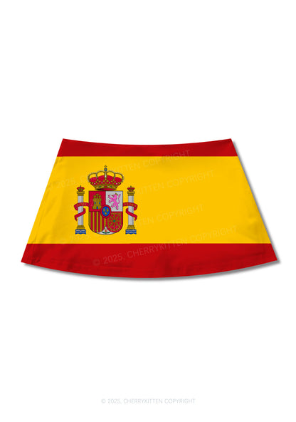 Custom Flag Y2K Print Mini Skirt Cherrykitten