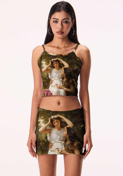 Forest Lovers Pride Y2K Print Cami Crop Top Cherrykitten