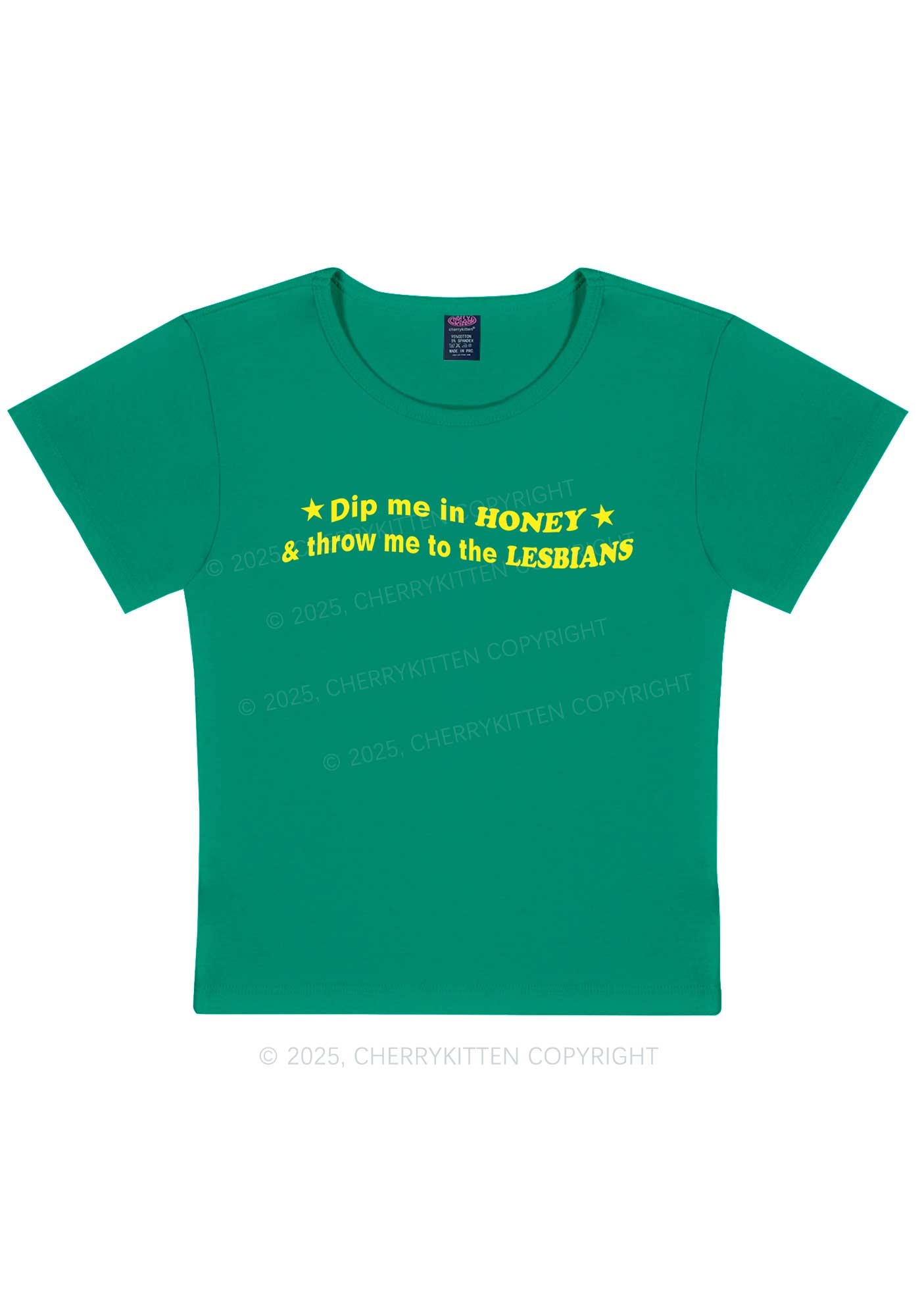 Honey Lesbians Pride Y2K Baby Tee Cherrykitten